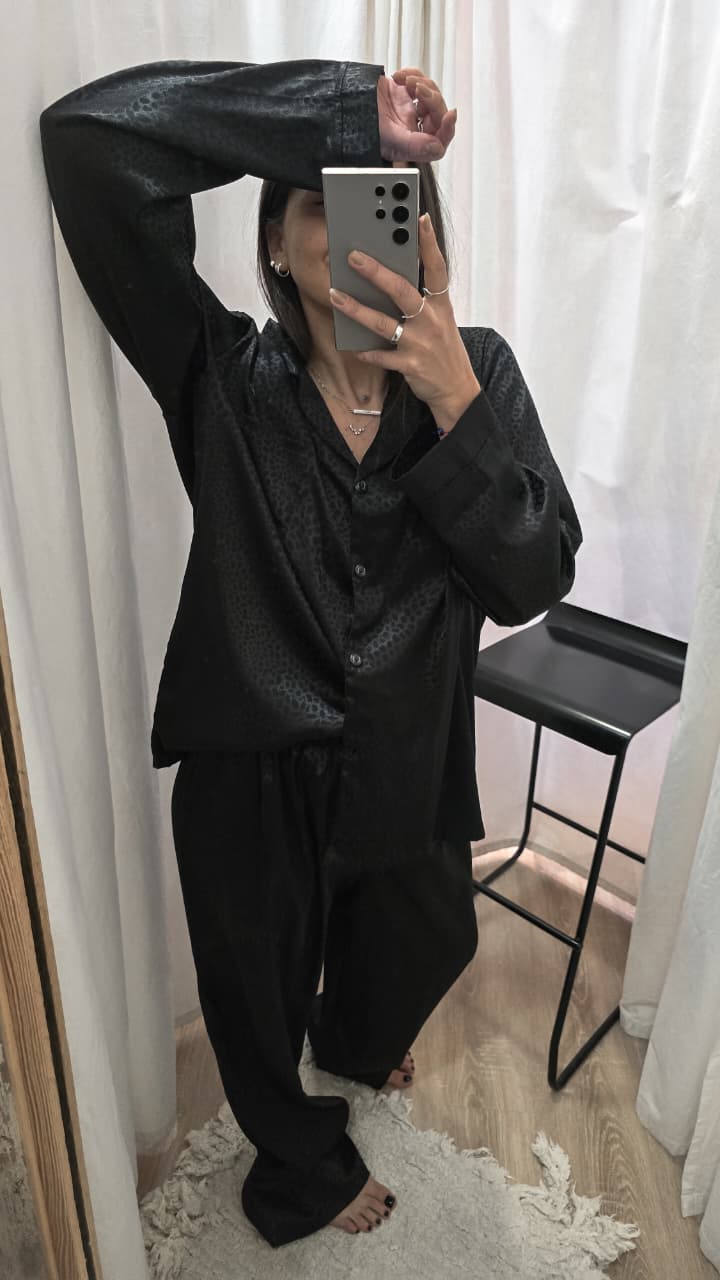 Pijama Negro Print - Imagen 2